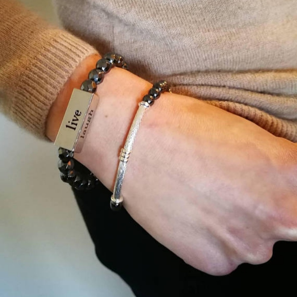 Handmade: Live, Love, Laugh, Dream gem bracelet - Picture 5 of 7